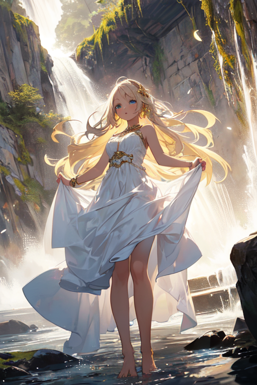 Сирена под водопадом